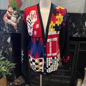 Marisa Christina Black and Gold Cardigan